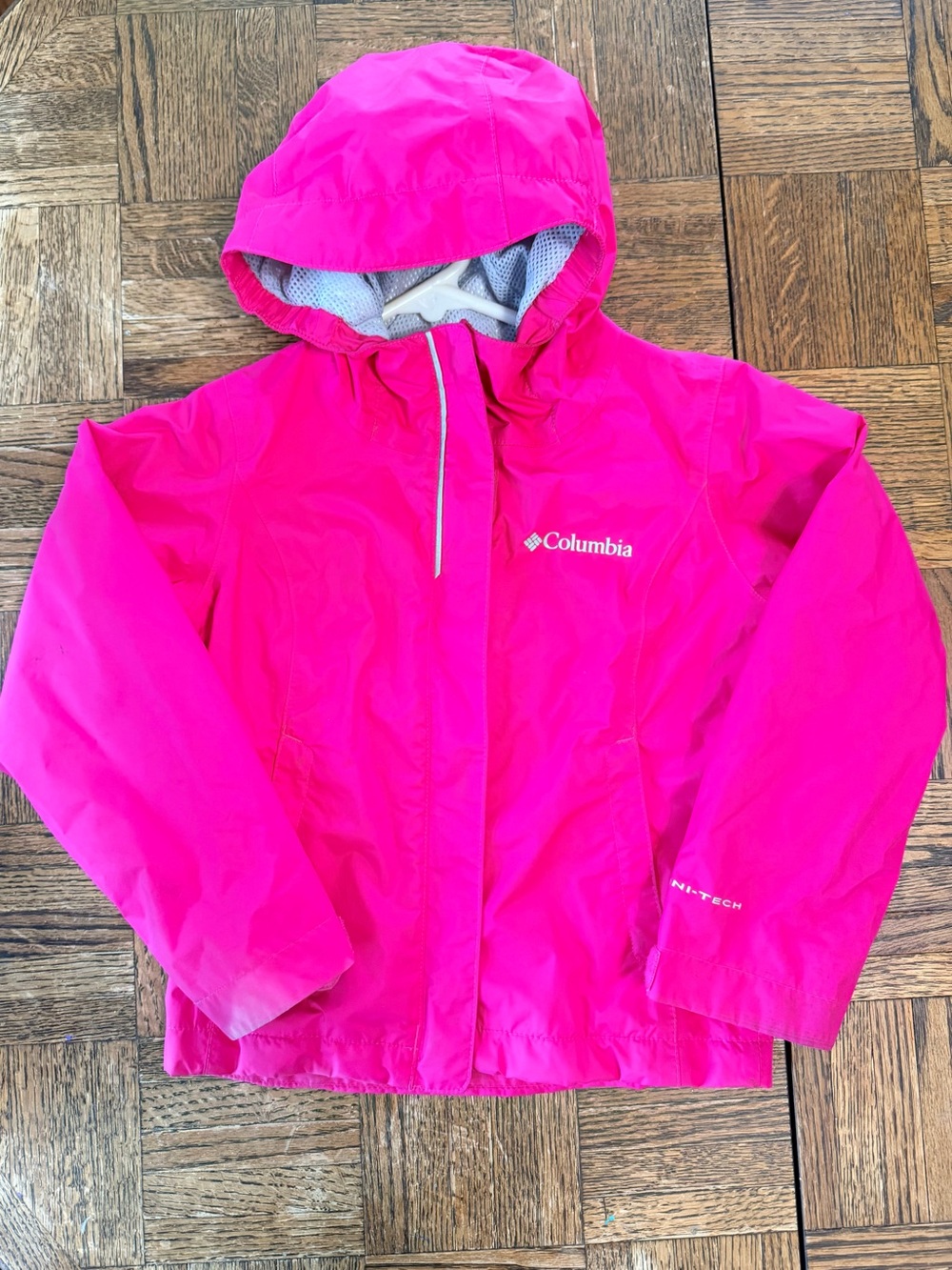 Columbia Girls Arcadia Omni-Tech Waterproof Rain Jacket Pink XXS 4/5